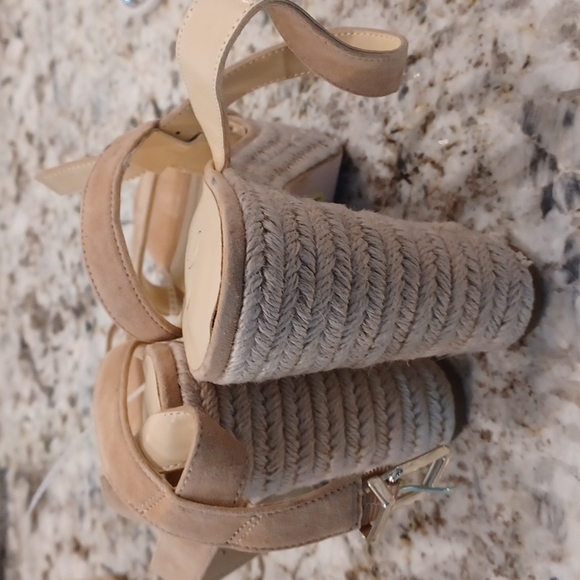 Jessica Simpson Symia Women's sz 8.5 Ankle Wrap Platform Espadrille Sandals - Picture 5 of 7